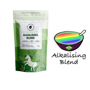 Verpakking Alkalising poeder unicorn superfood voor smoothies en bowls
