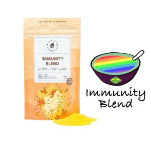 Verpakking Immunityblend poeder unicorn superfood voor smoothies en bowls